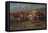 Arab Riders in a Landscape (Oil on Canvas)-Adolf Schreyer-Framed Stretched Canvas