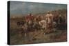 Arab Riders in a Landscape (Oil on Canvas)-Adolf Schreyer-Stretched Canvas