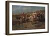 Arab Riders in a Landscape (Oil on Canvas)-Adolf Schreyer-Framed Giclee Print