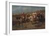 Arab Riders in a Landscape (Oil on Canvas)-Adolf Schreyer-Framed Giclee Print