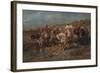 Arab Riders in a Landscape (Oil on Canvas)-Adolf Schreyer-Framed Giclee Print