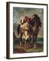 Arab Saddling His Horse-Eugene Delacroix-Framed Art Print