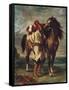 Arab Saddling His Horse-Eugene Delacroix-Framed Stretched Canvas