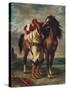 Arab Saddling His Horse-Eugene Delacroix-Stretched Canvas