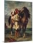 Arab Saddling His Horse-Eugene Delacroix-Mounted Art Print