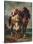 Arab Saddling His Horse-Eugene Delacroix-Stretched Canvas