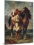 Arab Saddling His Horse-Eugene Delacroix-Mounted Art Print