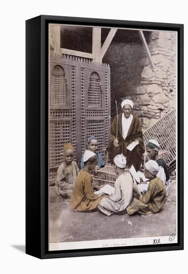 Arab School in Cairo c.1900-null-Framed Stretched Canvas
