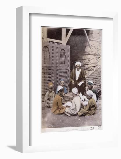 Arab School in Cairo c.1900-null-Framed Photographic Print