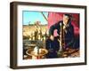 Arab Shepherd Smoking His Hookah as He Relaxes in a Roadside Tea Tent-Carlo Bavagnoli-Framed Photographic Print