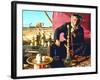 Arab Shepherd Smoking His Hookah as He Relaxes in a Roadside Tea Tent-Carlo Bavagnoli-Framed Photographic Print