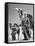 Arab Soldiers Standing Guard with Their Camels-John Phillips-Framed Stretched Canvas