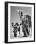 Arab Soldiers Standing Guard with Their Camels-John Phillips-Framed Photographic Print