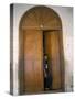 Arab Style Lamu Door, Old Town, Mombasa, Kenya, East Africa, Africa-Storm Stanley-Stretched Canvas