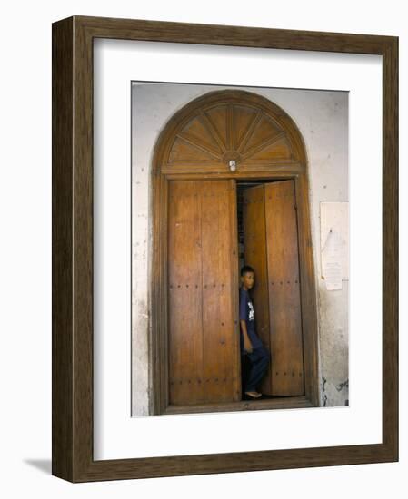 Arab Style Lamu Door, Old Town, Mombasa, Kenya, East Africa, Africa-Storm Stanley-Framed Photographic Print