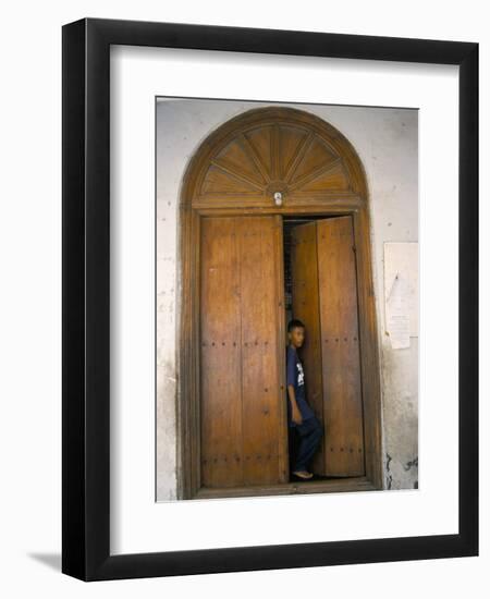 Arab Style Lamu Door, Old Town, Mombasa, Kenya, East Africa, Africa-Storm Stanley-Framed Photographic Print