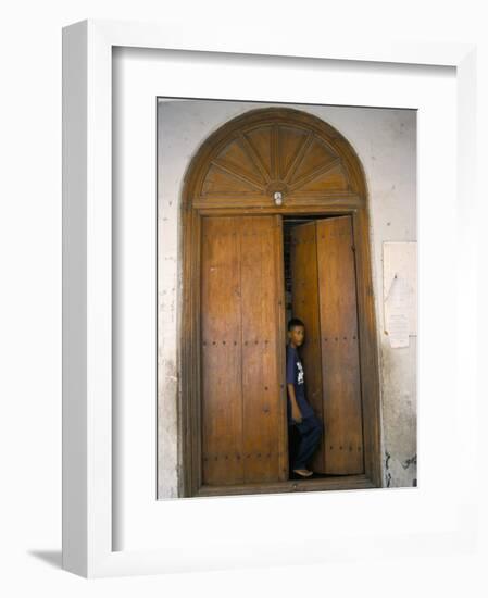 Arab Style Lamu Door, Old Town, Mombasa, Kenya, East Africa, Africa-Storm Stanley-Framed Photographic Print