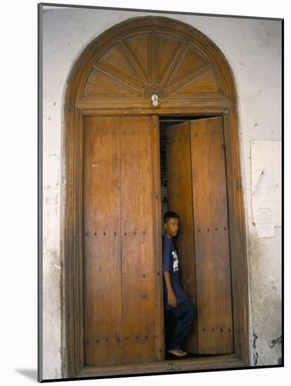 Arab Style Lamu Door, Old Town, Mombasa, Kenya, East Africa, Africa-Storm Stanley-Mounted Photographic Print