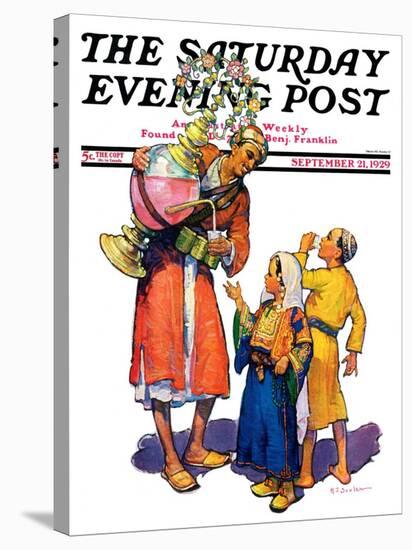 "Arab Vendor and Children," Saturday Evening Post Cover, September 21, 1929-Henry Soulen-Stretched Canvas