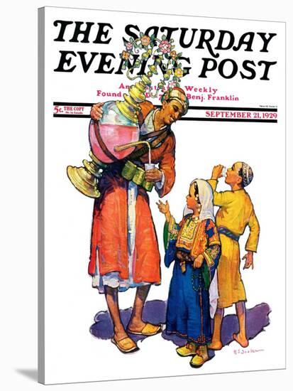 "Arab Vendor and Children," Saturday Evening Post Cover, September 21, 1929-Henry Soulen-Stretched Canvas