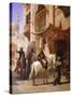 Arab Warriors in a Street-Paul Dominique Philippoteaux-Stretched Canvas