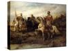Arab Warriors on Horseback-Adolf Schreyer-Stretched Canvas