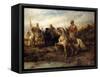 Arab Warriors on Horseback-Adolf Schreyer-Framed Stretched Canvas