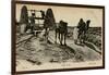 Arab Well with Men and Camels-null-Framed Photographic Print