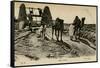 Arab Well with Men and Camels-null-Framed Stretched Canvas