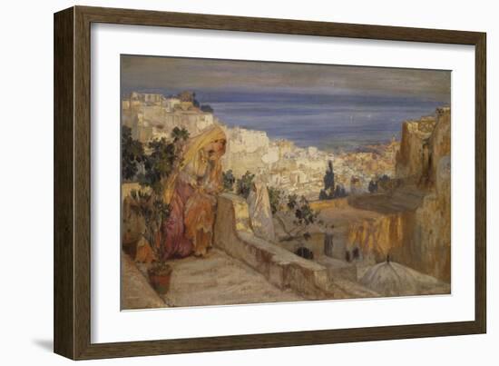 Arab Woman on a Rooftop, Algiers Beyond-Frederick Arthur Bridgman-Framed Giclee Print