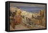 Arab Woman on a Rooftop, Algiers Beyond-Frederick Arthur Bridgman-Framed Stretched Canvas