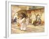 Arab Women in a Street-Frederick Arthur Bridgman-Framed Giclee Print