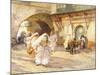 Arab Women in a Street-Frederick Arthur Bridgman-Mounted Giclee Print