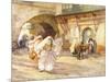 Arab Women in a Street-Frederick Arthur Bridgman-Mounted Premium Giclee Print