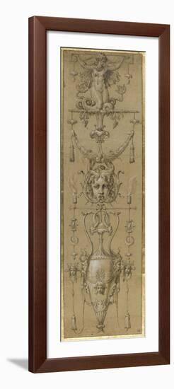 Arabesque Composed of a Vase Decorated with Figures-Nicolò dell' Abate-Framed Giclee Print