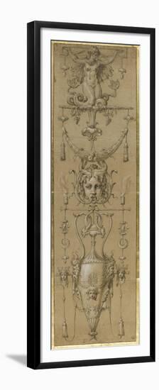 Arabesque Composed of a Vase Decorated with Figures-Nicolò dell' Abate-Framed Premium Giclee Print