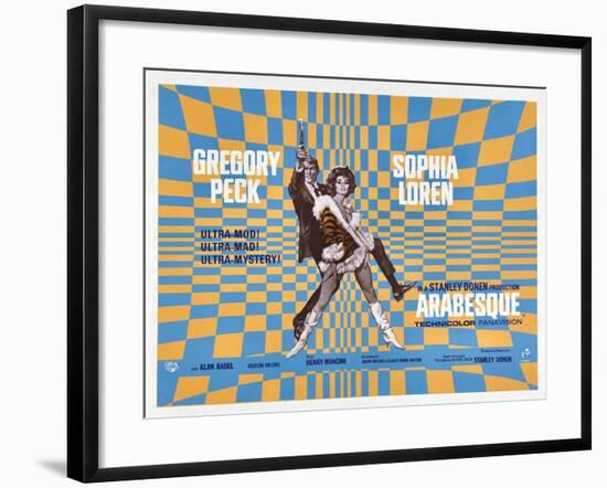 Arabesque, Gregory Peck, Sophia Loren, 1966-null-Framed Art Print