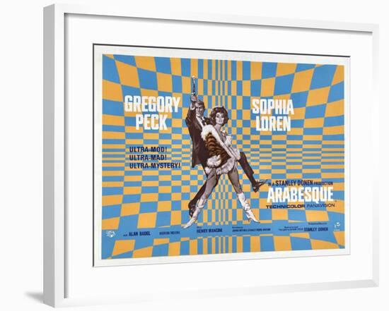 Arabesque, Gregory Peck, Sophia Loren, 1966-null-Framed Art Print