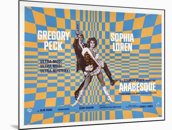 Arabesque, Gregory Peck, Sophia Loren, 1966-null-Mounted Art Print