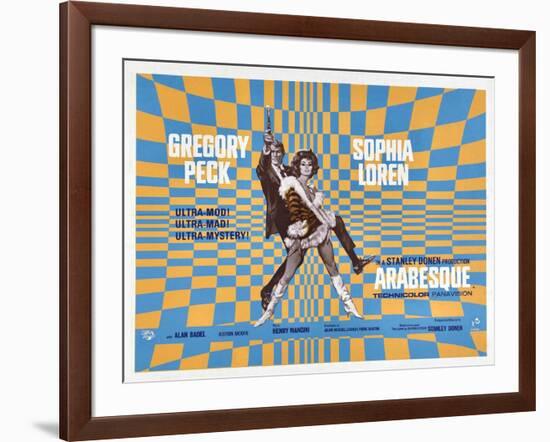 Arabesque, Gregory Peck, Sophia Loren, 1966-null-Framed Art Print