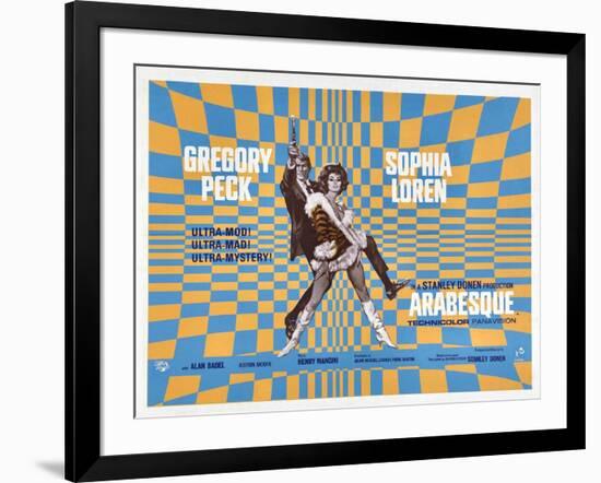 Arabesque, Gregory Peck, Sophia Loren, 1966-null-Framed Art Print