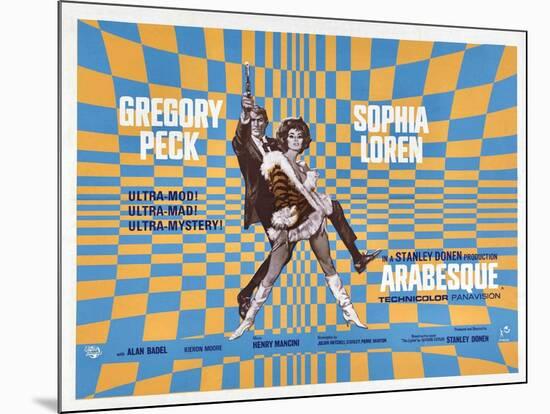 Arabesque, Gregory Peck, Sophia Loren, 1966-null-Mounted Art Print