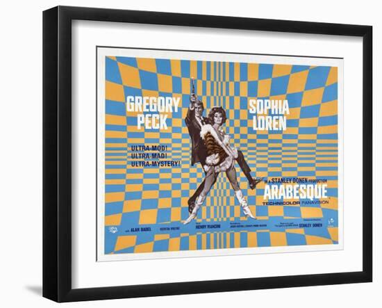 Arabesque, Gregory Peck, Sophia Loren, 1966-null-Framed Art Print