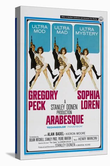 Arabesque, Gregory Peck, Sophia Loren, 1966-null-Stretched Canvas