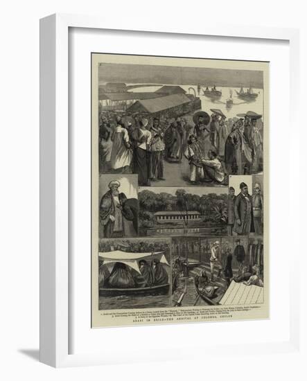 Arabi in Exile, the Arrival at Colombo, Ceylon-null-Framed Giclee Print