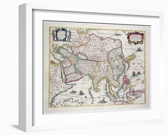 Arabia, Japan, the Korean Peninsula and the Greater Part of the Indonesian Archipelago, 1631-Hendrik I Hondius-Framed Giclee Print
