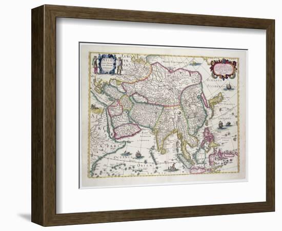 Arabia, Japan, the Korean Peninsula and the Greater Part of the Indonesian Archipelago, 1631-Hendrik I Hondius-Framed Giclee Print