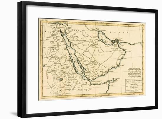 Arabia, the Persian Gulf and the Red Sea, with Egypt, Nubia and Abyssinia, from 'Atlas De Toutes…-Charles Marie Rigobert Bonne-Framed Giclee Print