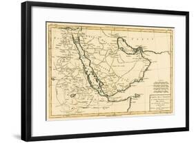 Arabia, the Persian Gulf and the Red Sea, with Egypt, Nubia and Abyssinia, from 'Atlas De Toutes…-Charles Marie Rigobert Bonne-Framed Giclee Print