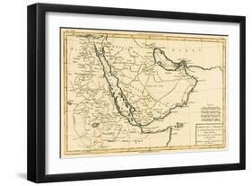 Arabia, the Persian Gulf and the Red Sea, with Egypt, Nubia and Abyssinia, from 'Atlas De Toutes…-Charles Marie Rigobert Bonne-Framed Giclee Print